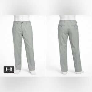 Under Armour Men's Gray Flat Front Pants 38x32